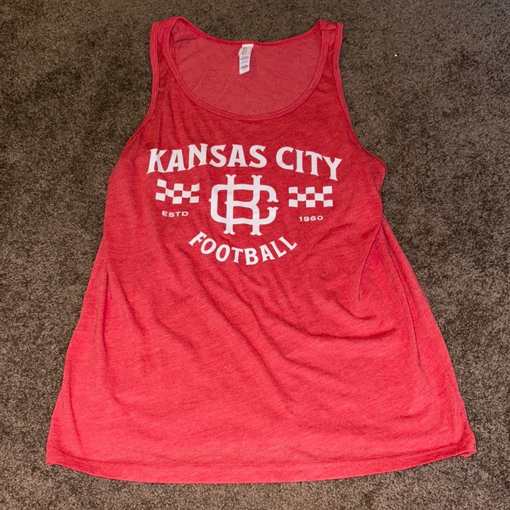 Kansas City Football Red Tank Top